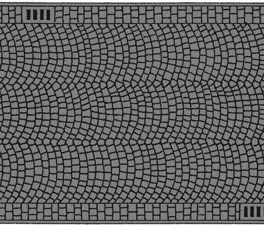 NOCH HO Scale Cobbled Pavement (100 x 6.6cm)