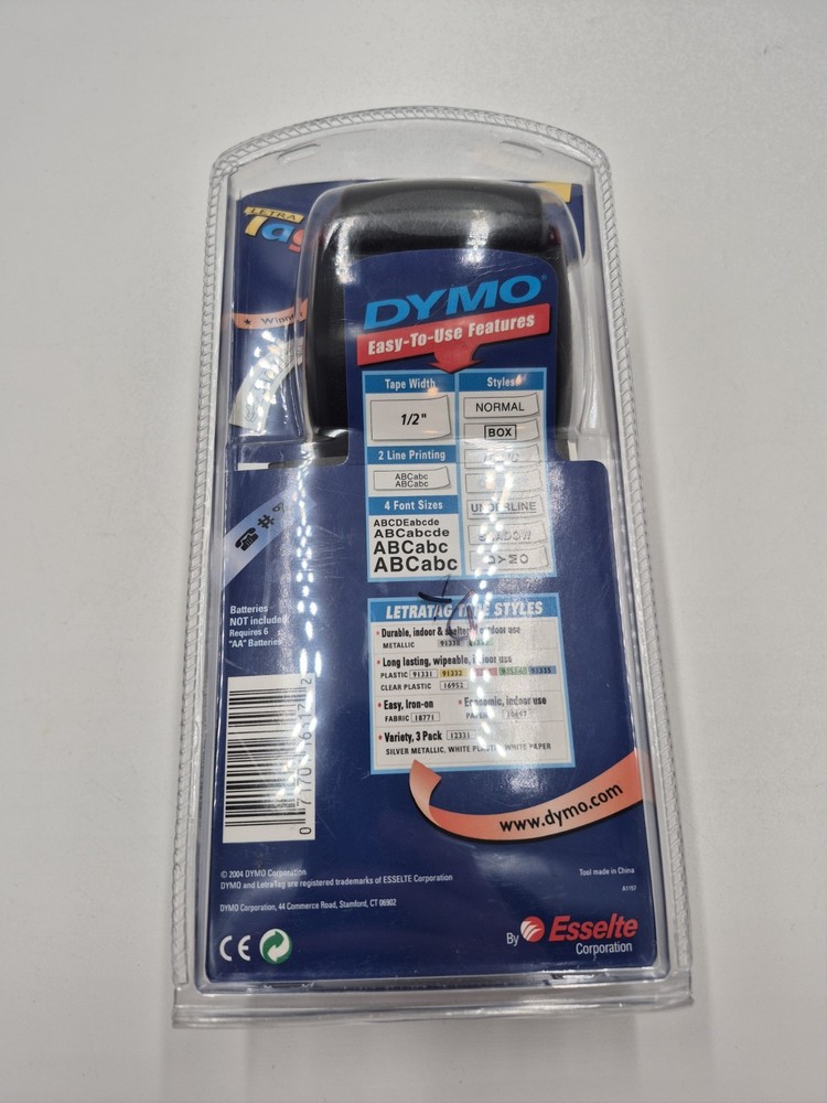 DYMO LetraTag Handheld 2004 Label Maker Printer Red Sealed