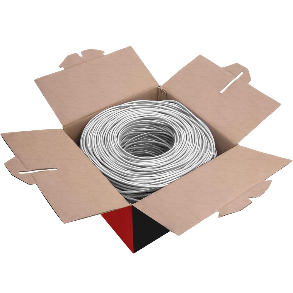 Cat5e Cat6 Cable 1000ft Solid 4 Pair Bulk Cat 5 Cat 6 Ethernet Cable (UTP CMR)