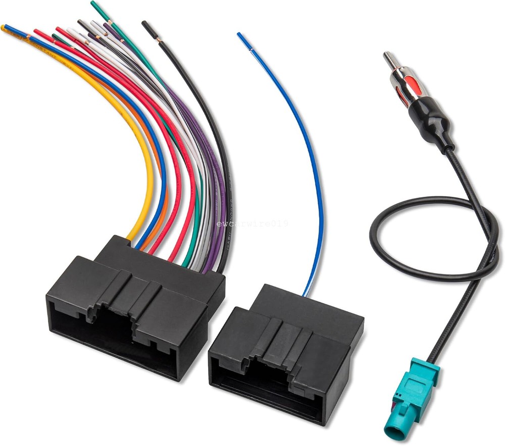 Radio Install Wiring Harness w/Antenna Adapter Plug For 13-17 Ford Focus Fusion