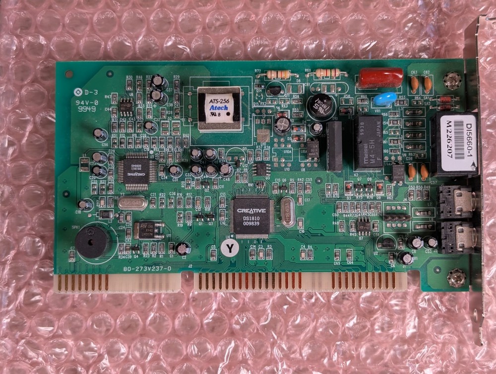 Creative Modem Blaster V.90 DI5660 ISA 16-Bit w Box Manual NO SOFTWARE