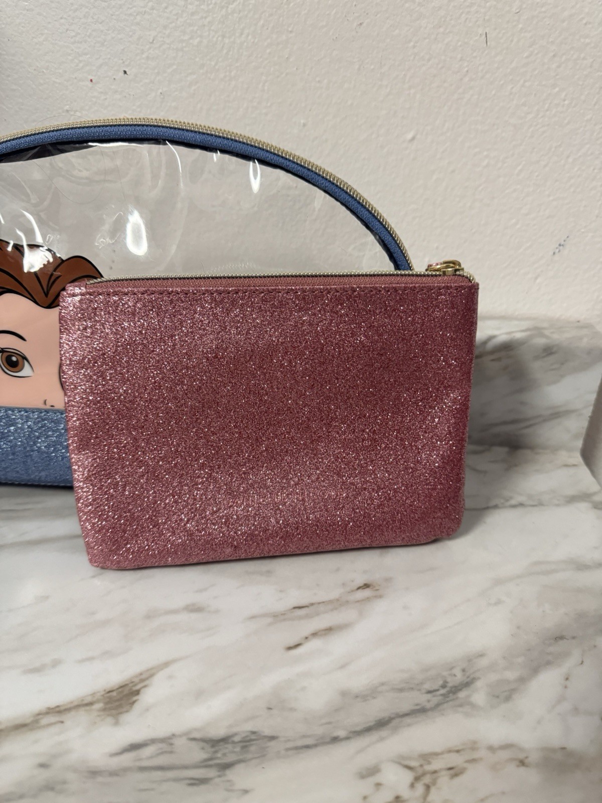 Disney Danielle Nicole Beauty & The Beast Cosmetic Bag Makeup Pouch 3 Piece Set