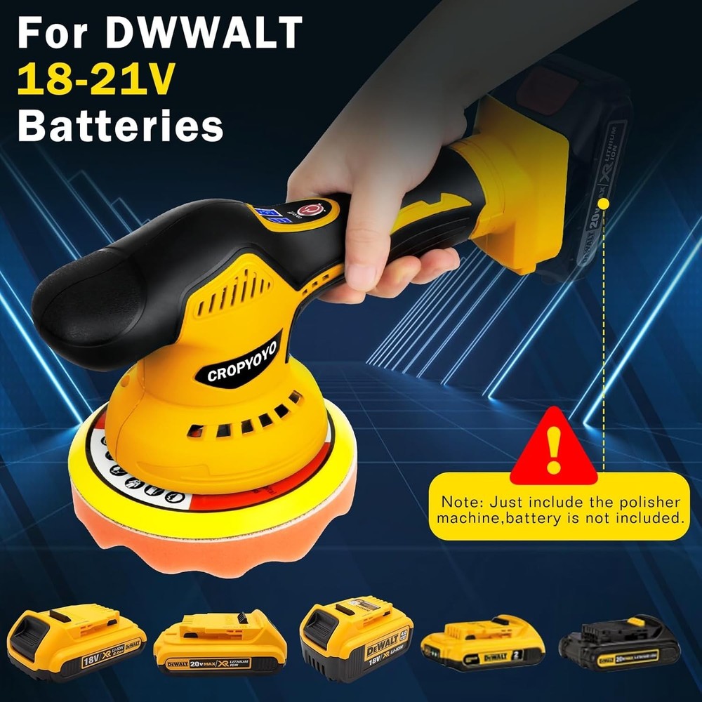 Cordless Car Buffer Polisher Compatible for Dewalt 20V Battery(Without Battery)