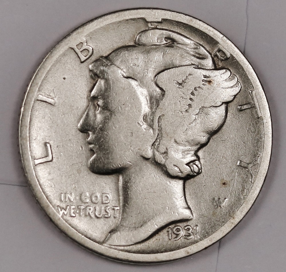 1931-d Mercury Dime.  Better Grade.  Inventory I. 176304