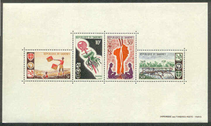 DAHOMEY 1966 BOY SCOUTS Semaphore LOG BRIDGE SS