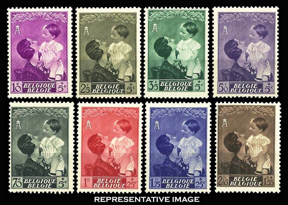 Belgium Scott B189-B196 Unused hinged.