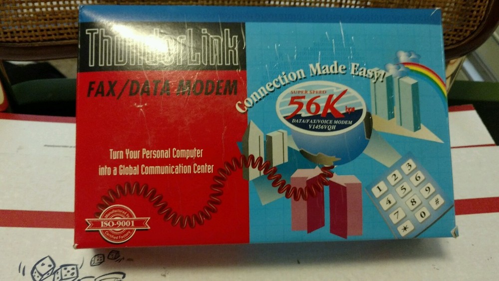 THUNDER LINK 56 Kbps INTERNAL  FAX / DATA MODEM  WINDOWS 1456VQH-R