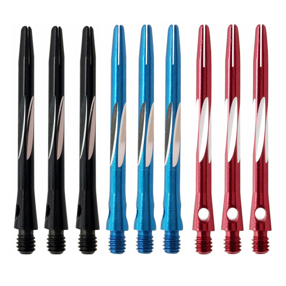 6 Pcs Dart Flights and Shafts Medium Length Corner Stems