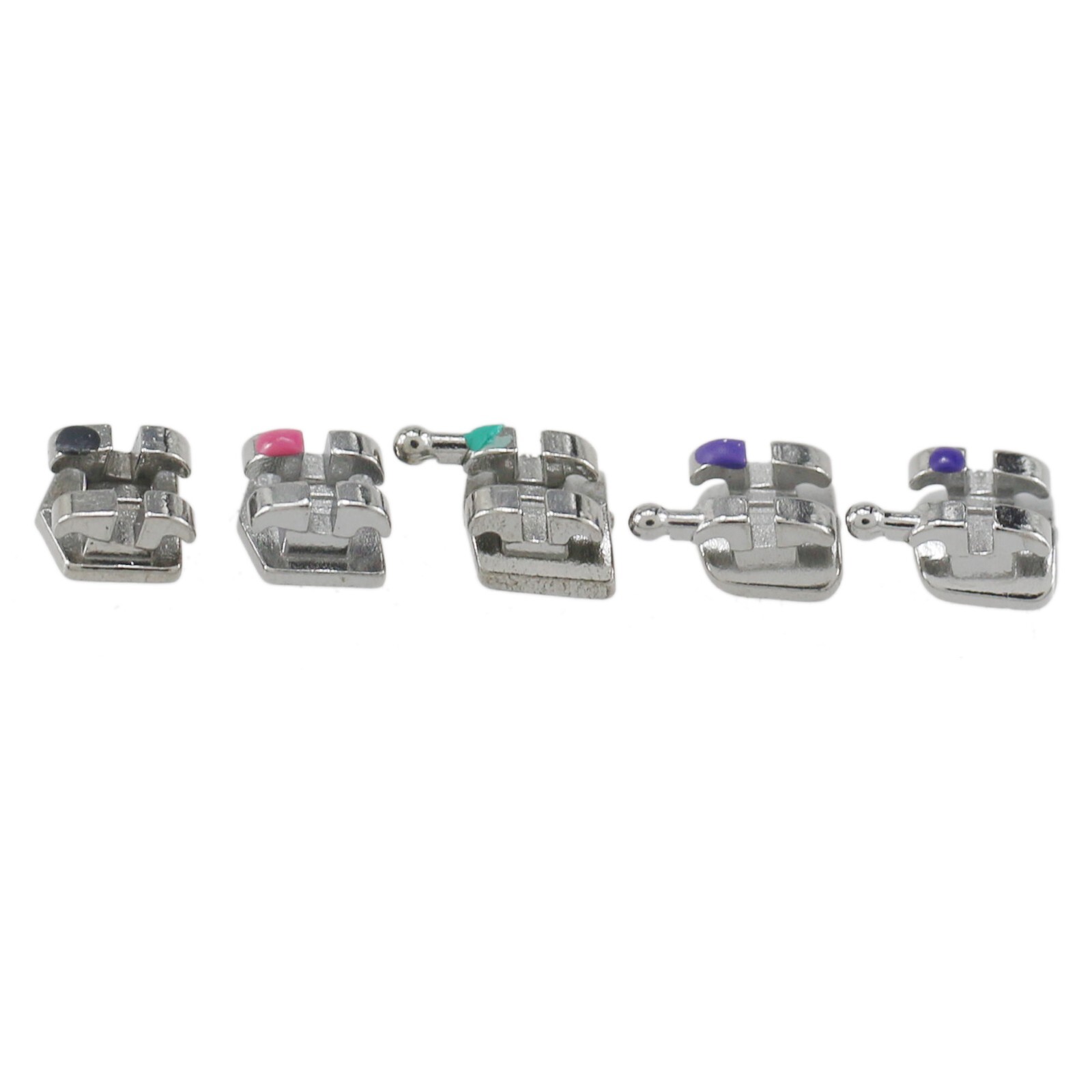 Dental Orthodontic Metal Brackets Braces Mini Roth MBT 018 022 345 Hooks MIM