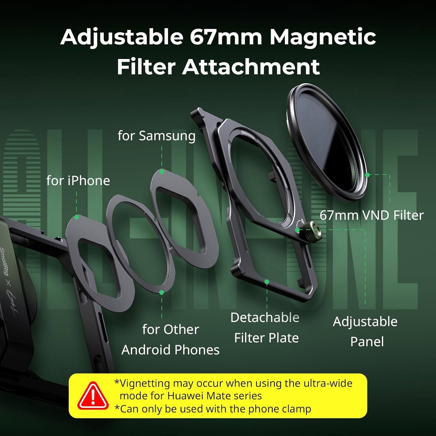 SmallRig All-In-One Mobile Video Kit,Phone Cage w/ Side Handle & Magnetic Filter