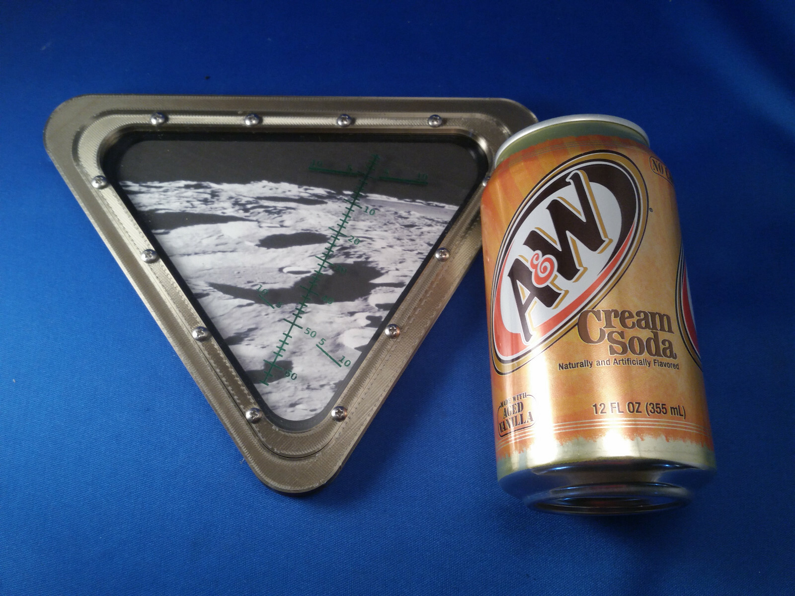 Replica Apollo 11 Lunar Module Window W/Lunar landscape - Neil Armstrong