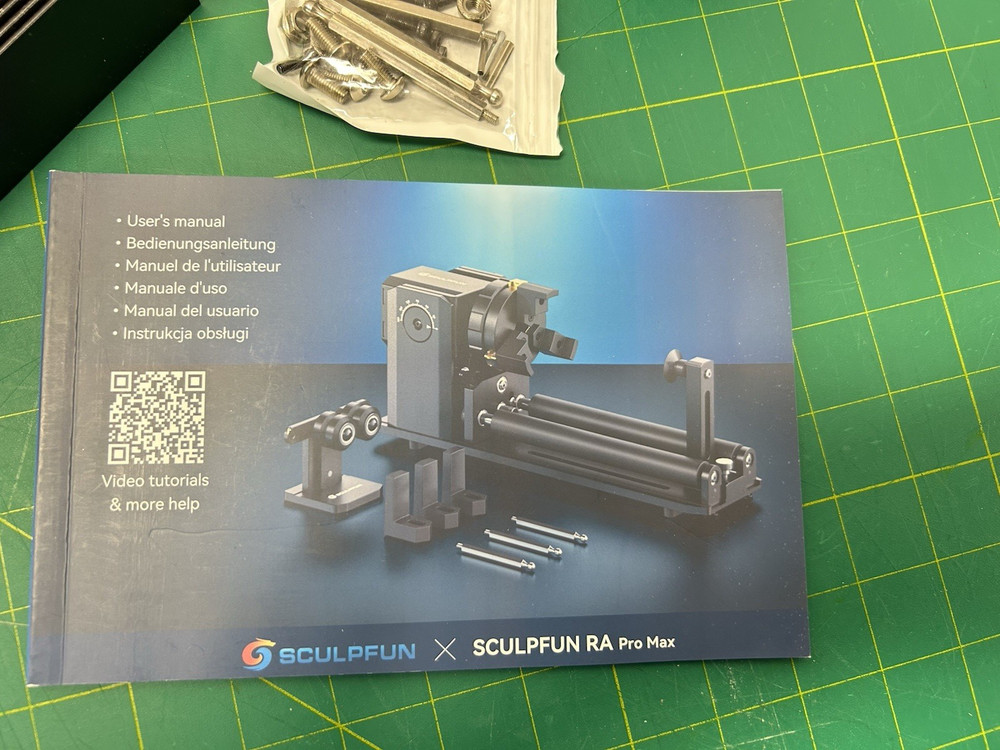 Sculpfun RA Pro Max Laser Rotary Roller Multi-Function Chuck Rotary