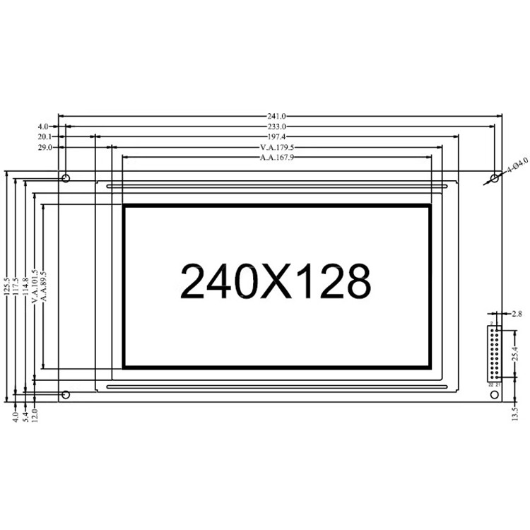 240x128 TLX-1301V LCD Screen Panel Display Gray White Screen