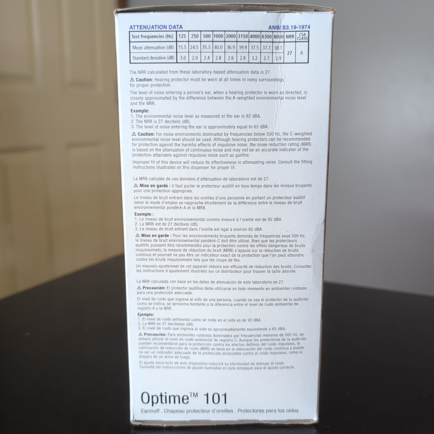 3M H7A Peltor Optime 101 Over-The-Head Ear Muffs Noise Reduction Safety