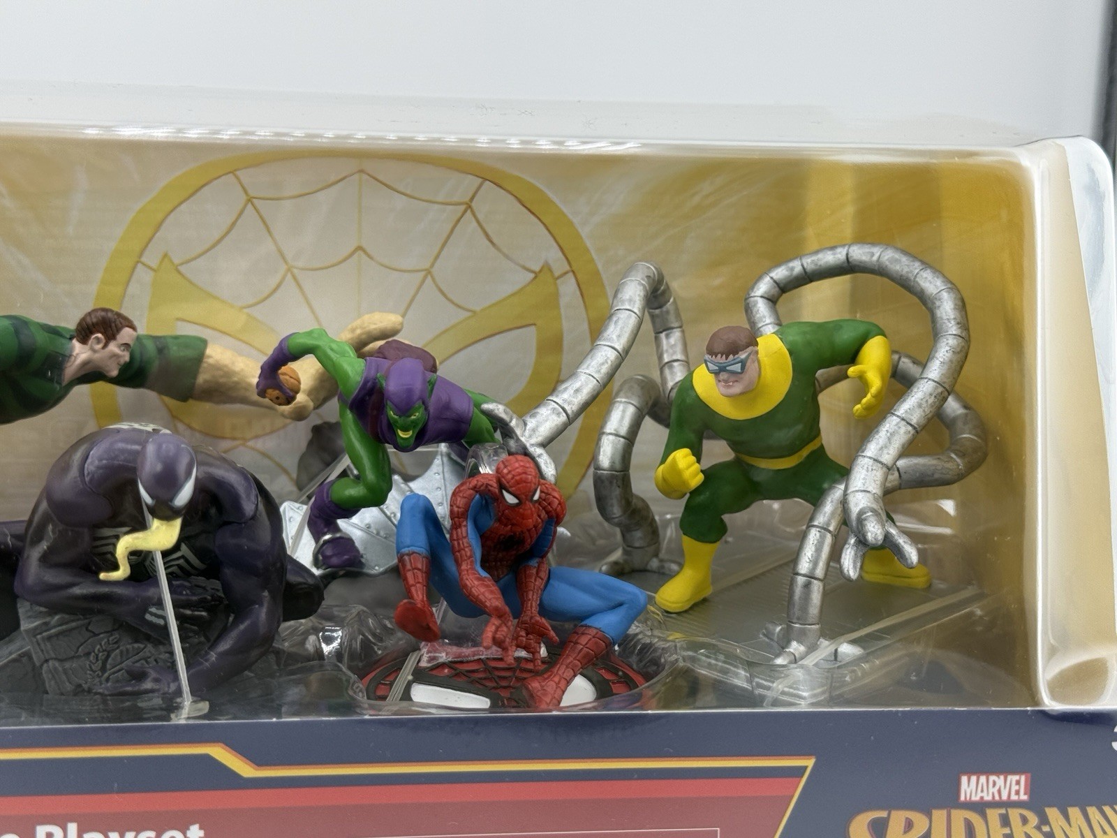 Marvel Spider-Man Figurine Playset Disney Store 5 Character Set NIB