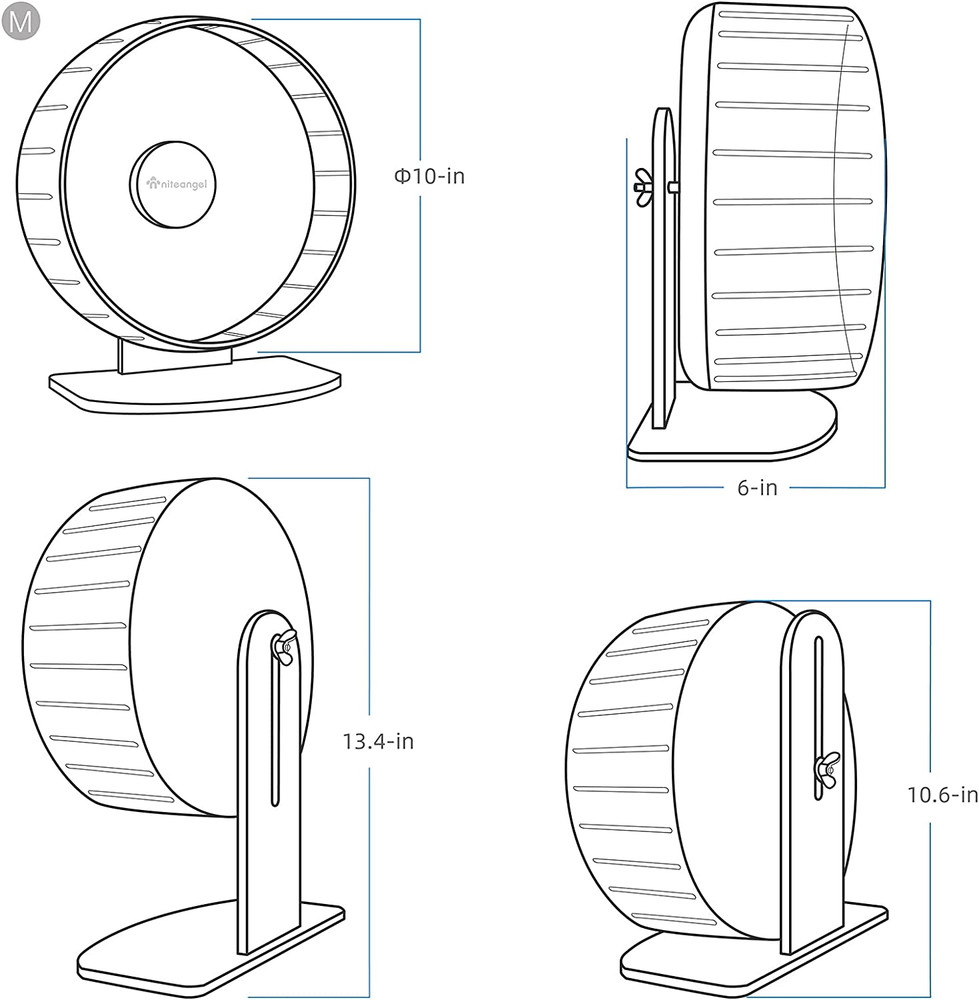 Super-Silent Hamster Exercise Wheels: - Quiet Spinner Hamster Running Wheels wit