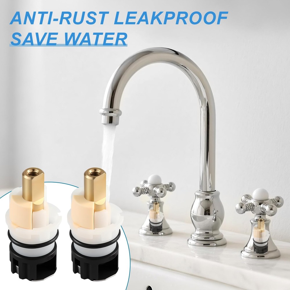 2 Pack RP25513 Faucet Stem Replacement, Compatible with Delta Two Black