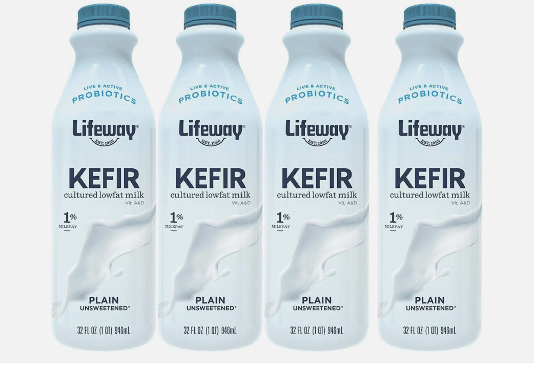 4 Lifeway Lowfat Milk Plain Kefir 12 Probiotic Culture Size 32 oz 4ct
