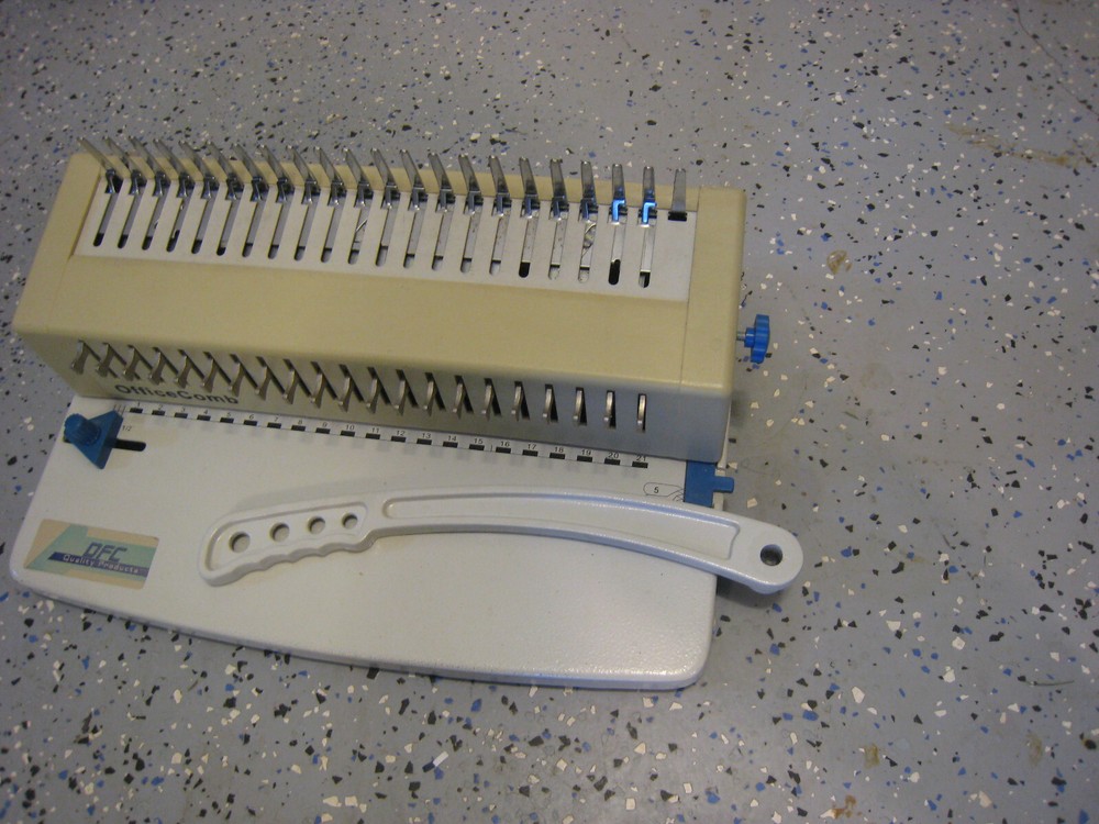 OFC Office binding comb machine Used 8 Times. Punches and Binds.