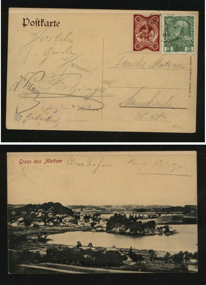 Austria  postal  card  with  label      HC0328