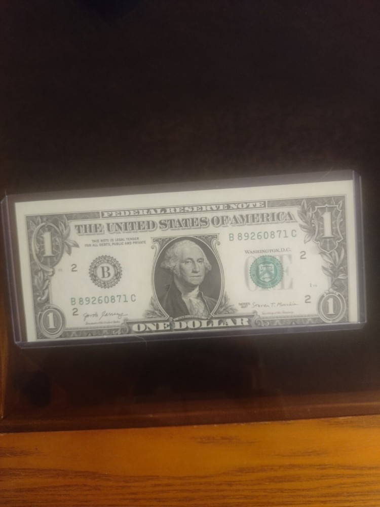 2017 $1 Dollar Bill FRN MISALIGNED/MISCUT NOTE