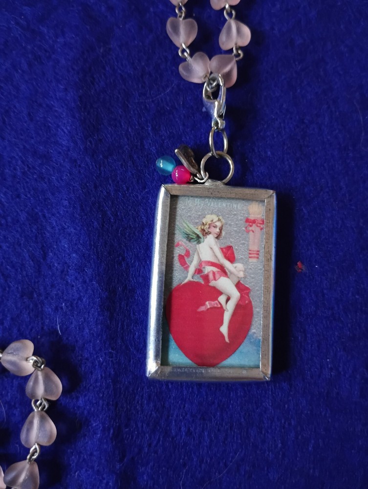 Vintage Double Sided Valentine Necklace