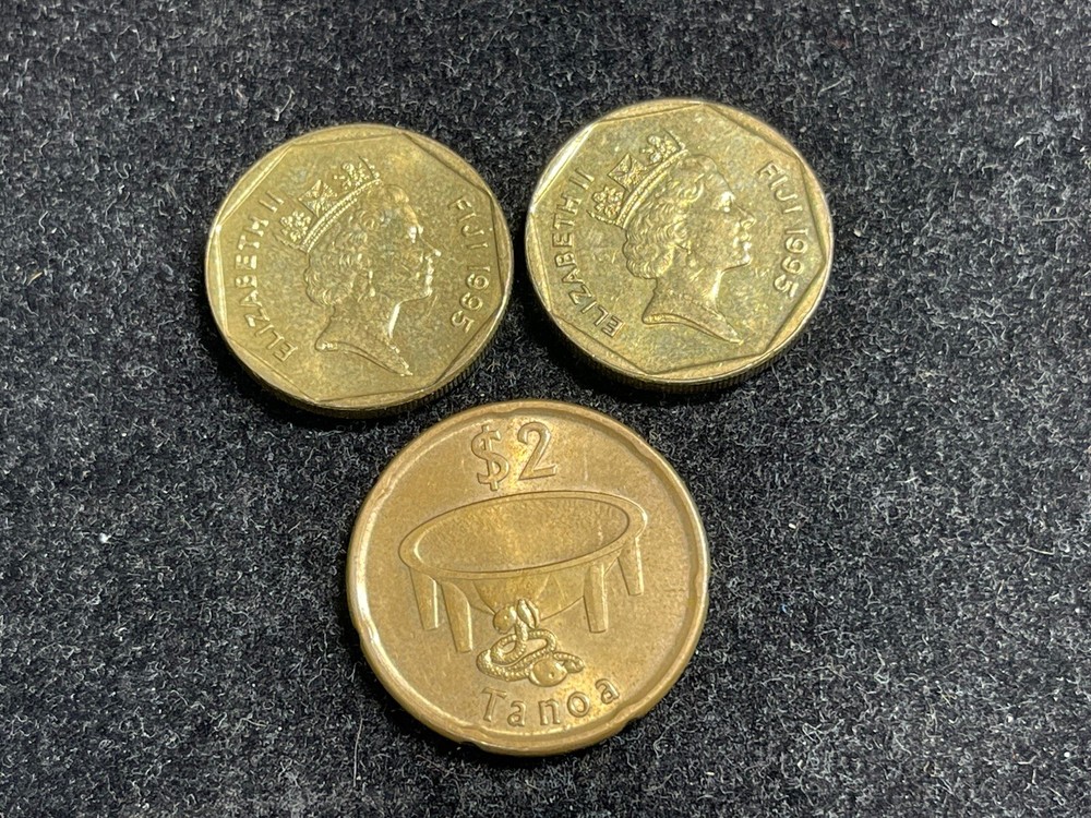 Fiji 3 Coins Lot Excellent Condition