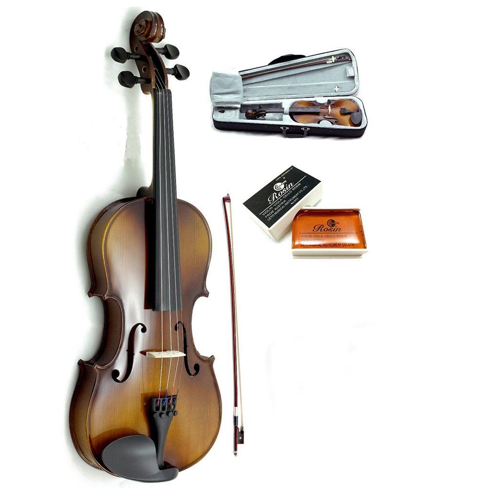 **GIFT PACKAGE** 1/10 Solid Wood Student Violin w Case Bow Rosin