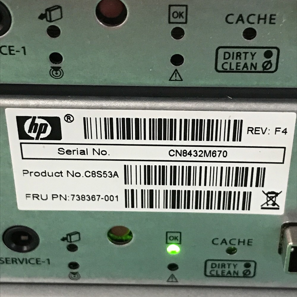 HP C8S55A MSA 2040 SAS DC SFF STORAGE ARRAY w/ 2 C8S53A Controllers