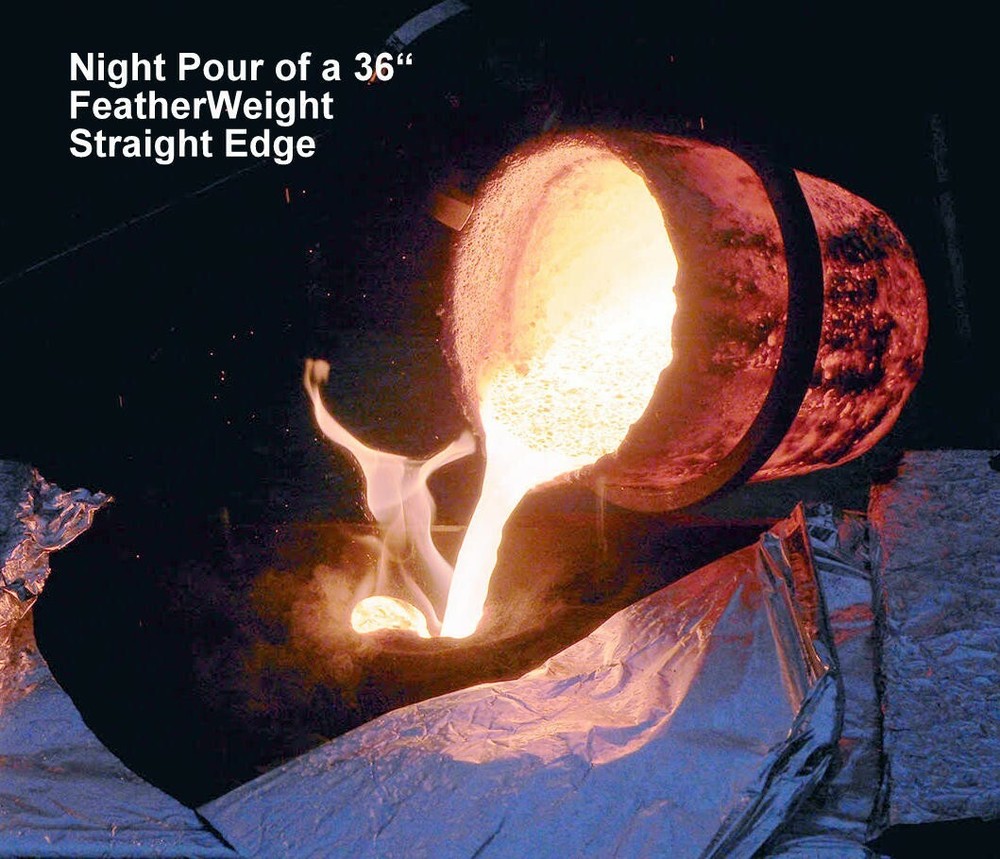 36" Lightweight Cast Iron Camelback Straight Edge Featherweight Raw Casting SO