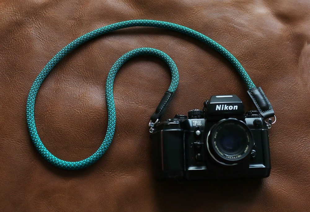 Climbing Rope Camera Strap – Green Pattern