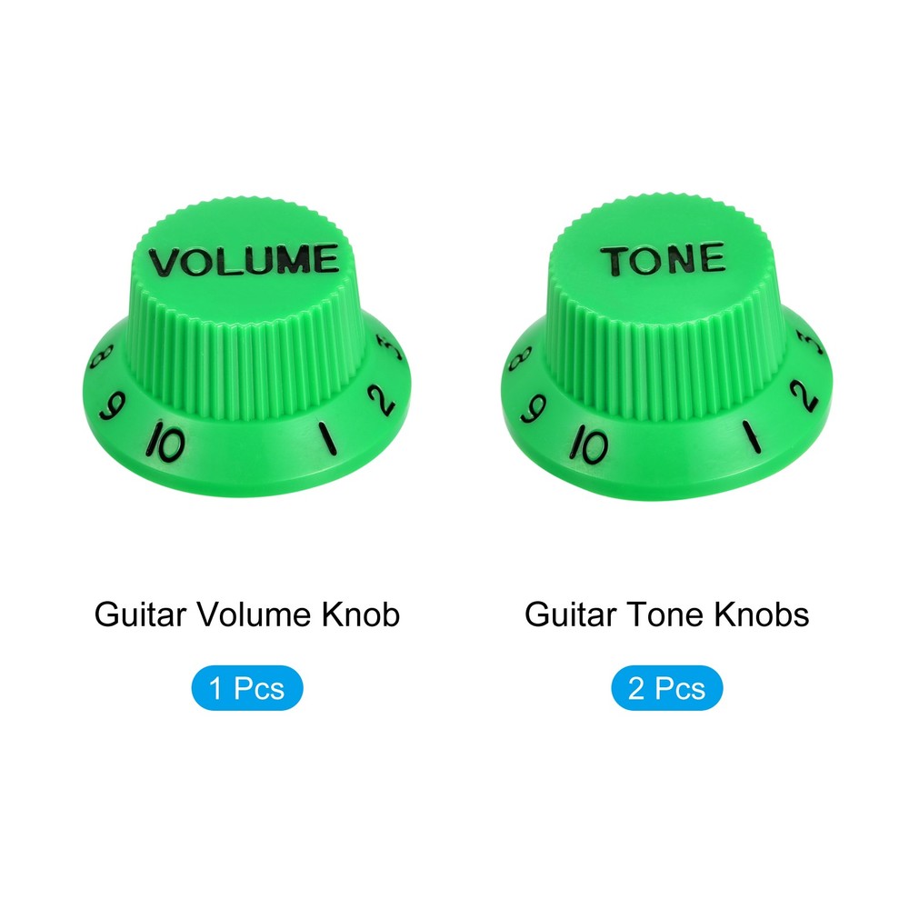 Speed Control Knobs 1Volume 2Tone Green with Black Characters