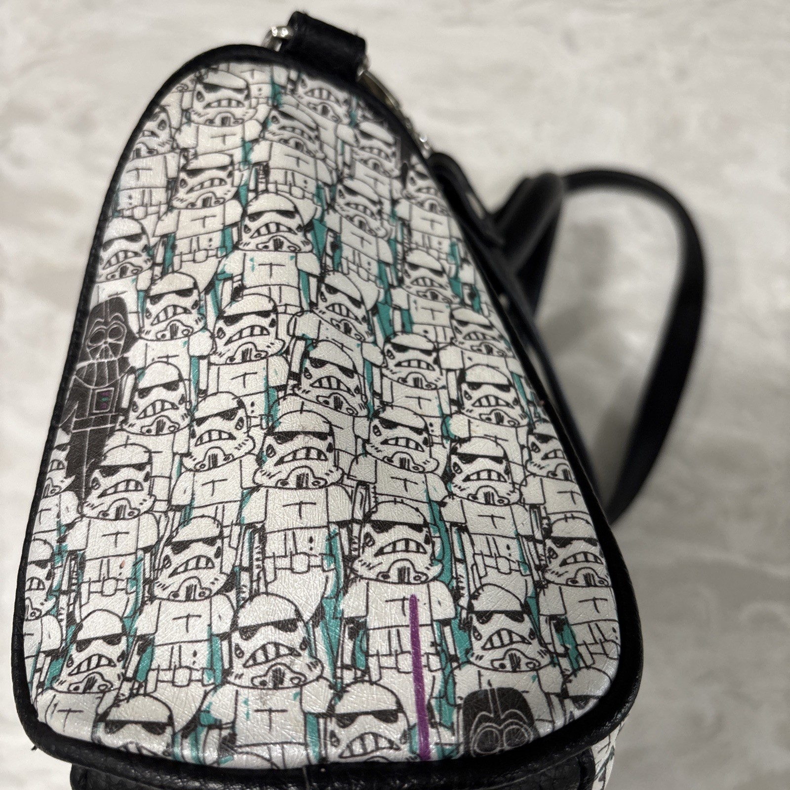 Star Wars Stormtroopers Darth Vader Print Handbag Bioworld Lucas Films Retired