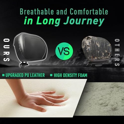 Motofunder Driver Backrest Adjustable Lumbar Support Rider Backrest Mount Kit