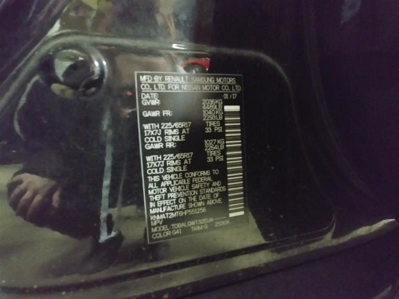 Driver Left Sun Visor Illuminated Fits 14-17 ROGUE 87227