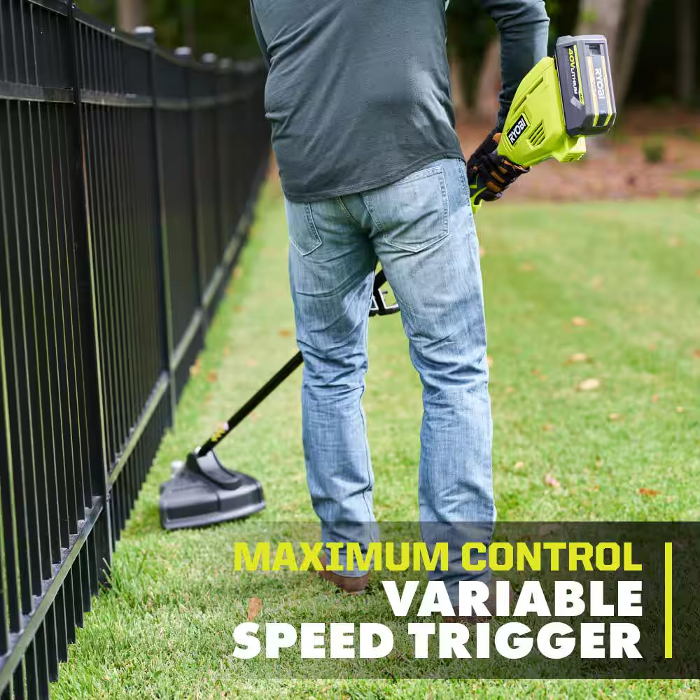 40V Cordless Attachment Capable 15" String Trimmer & 550 CFM 120 MPH Blower Comb