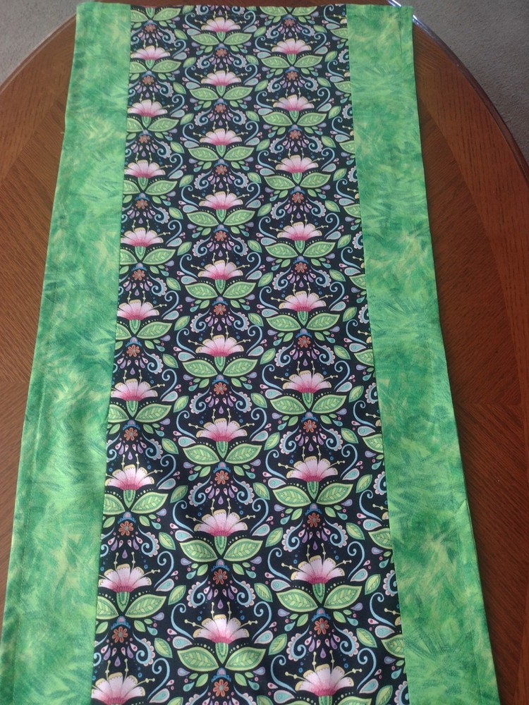 Handmade Multicolor Floral Table Runner