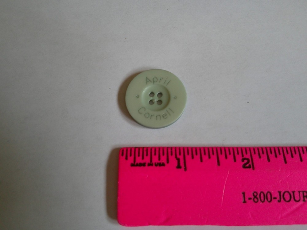 Vintage April Cornell Button Flat 4-hole button Gray? 1" Replacement