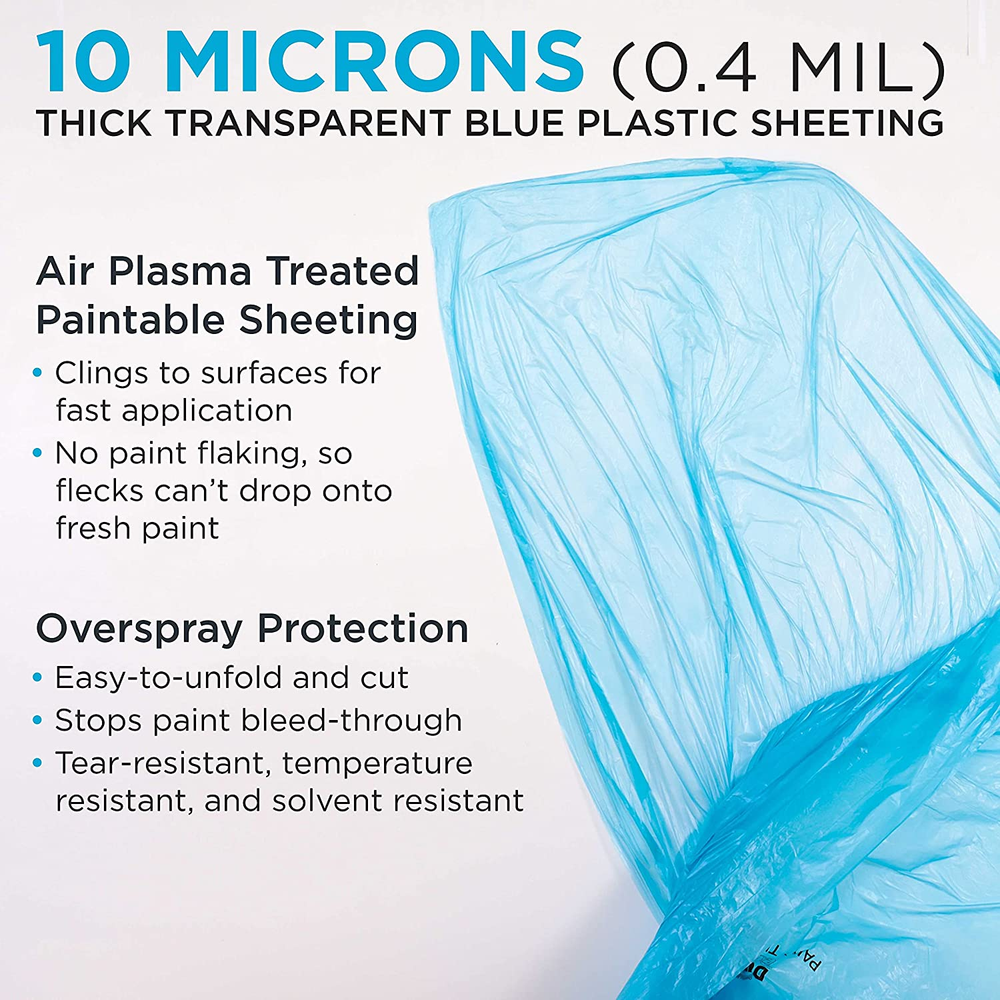 72" Wide x 59' Long MaxiFilm Blue Plastic Sheeting Roll