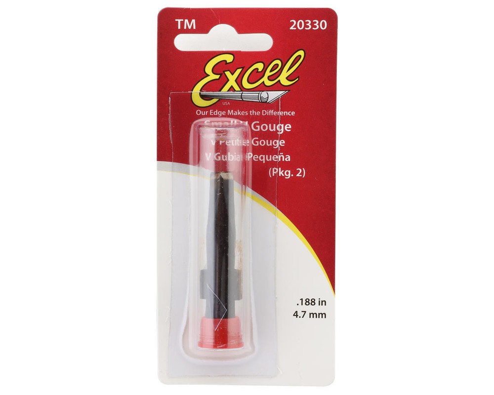 Excel #30 Small V-Shape Chisel Gouge (2) (3/16" Tip) [EXL20330]