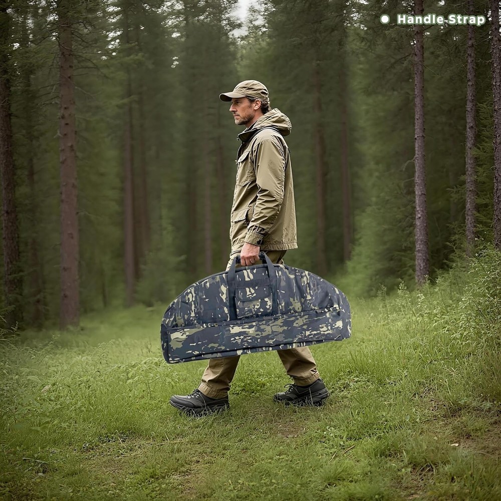 Compartmentalized Soft Bow Case - Portable Archery Solution with Arrow Storage