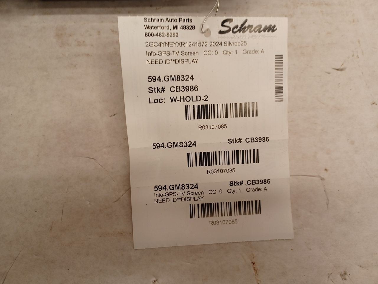 2024 Chevrolet Silverado 2500 Info-GPS-TV Screen 3107085