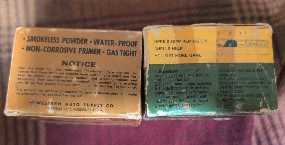 2 vintage shotgun shell boxes empty