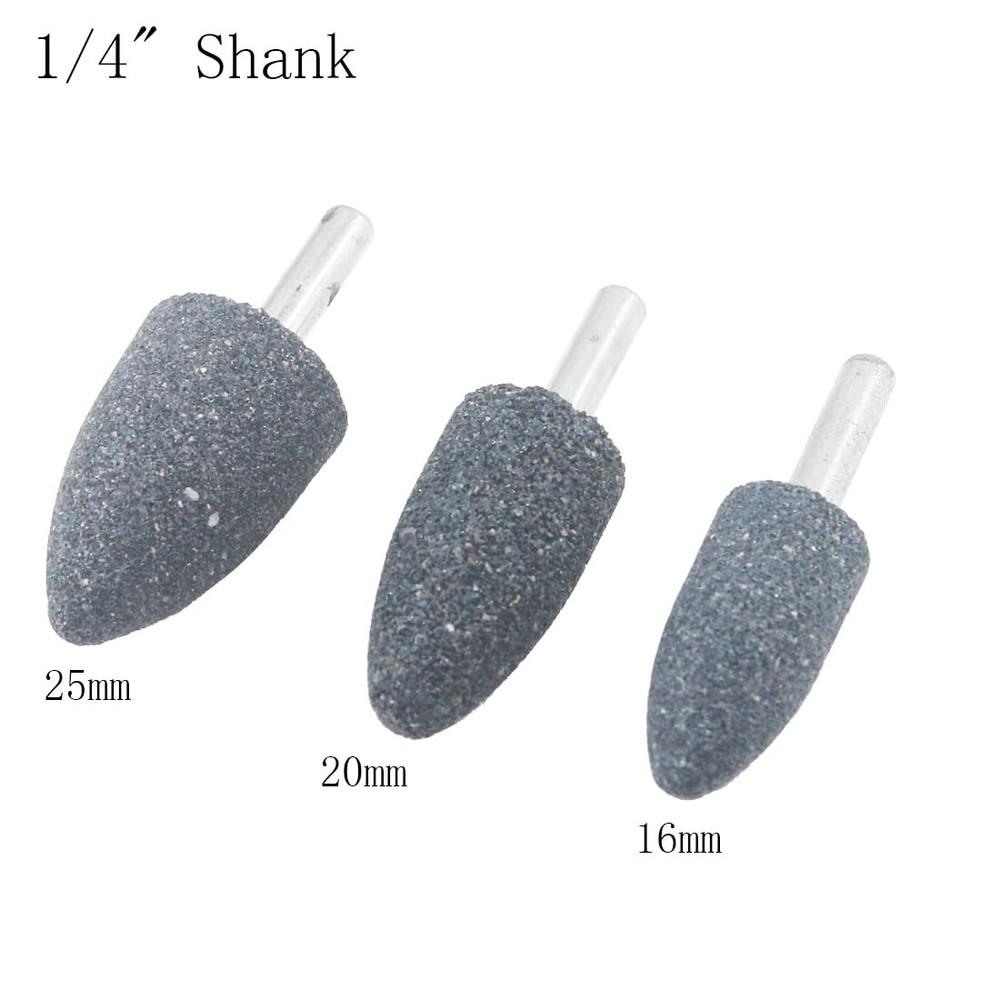 Inovsolid 8 Pcs Assorted Drill Grinding Stones 1/4 Inch Shank Various Shape A...