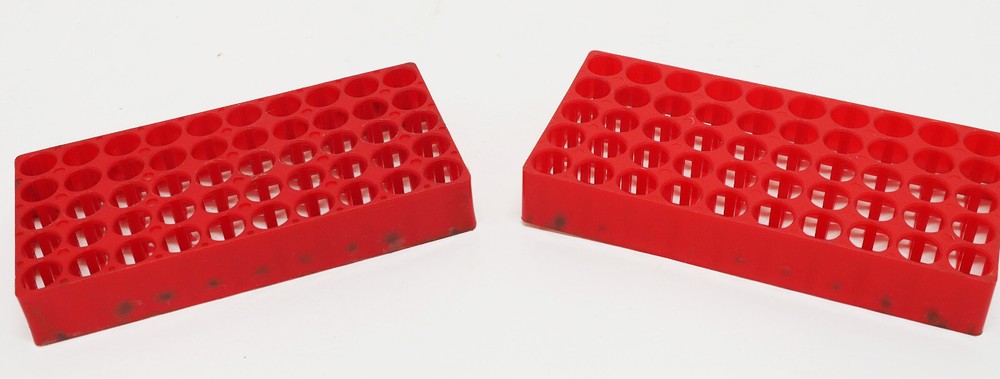 Universal Ammo Reloading Tray - Red Plastic - Various sizes and quantities