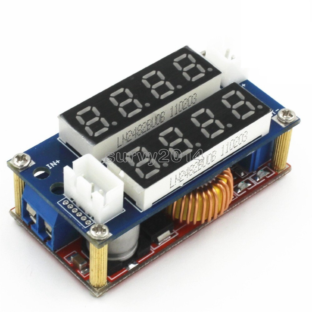 5A Adjustable CC/CV Display Step Down charge Module LED Panel Voltmeter Ammeter