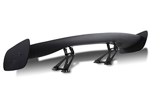 HK5 57" Type-3 Primer Black ABS GT Trunk Adjustable Bracket Spoiler Wing
