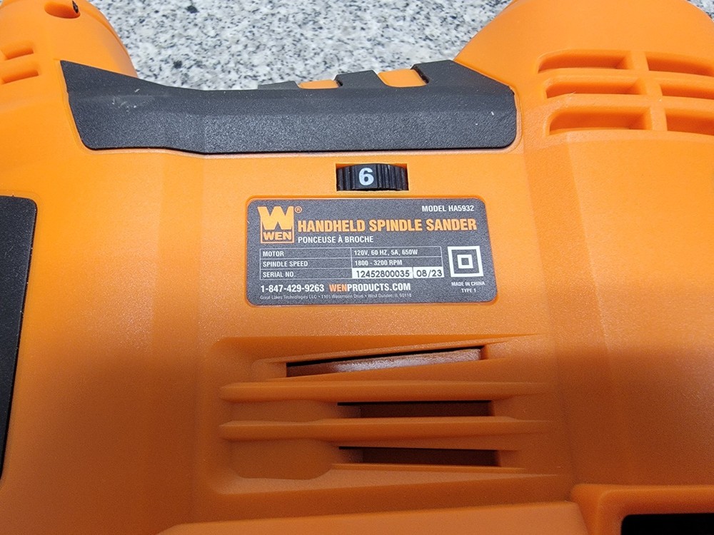WEN HA5932 5-Amp Variable Speed Portable Oscillating Spindle Sander