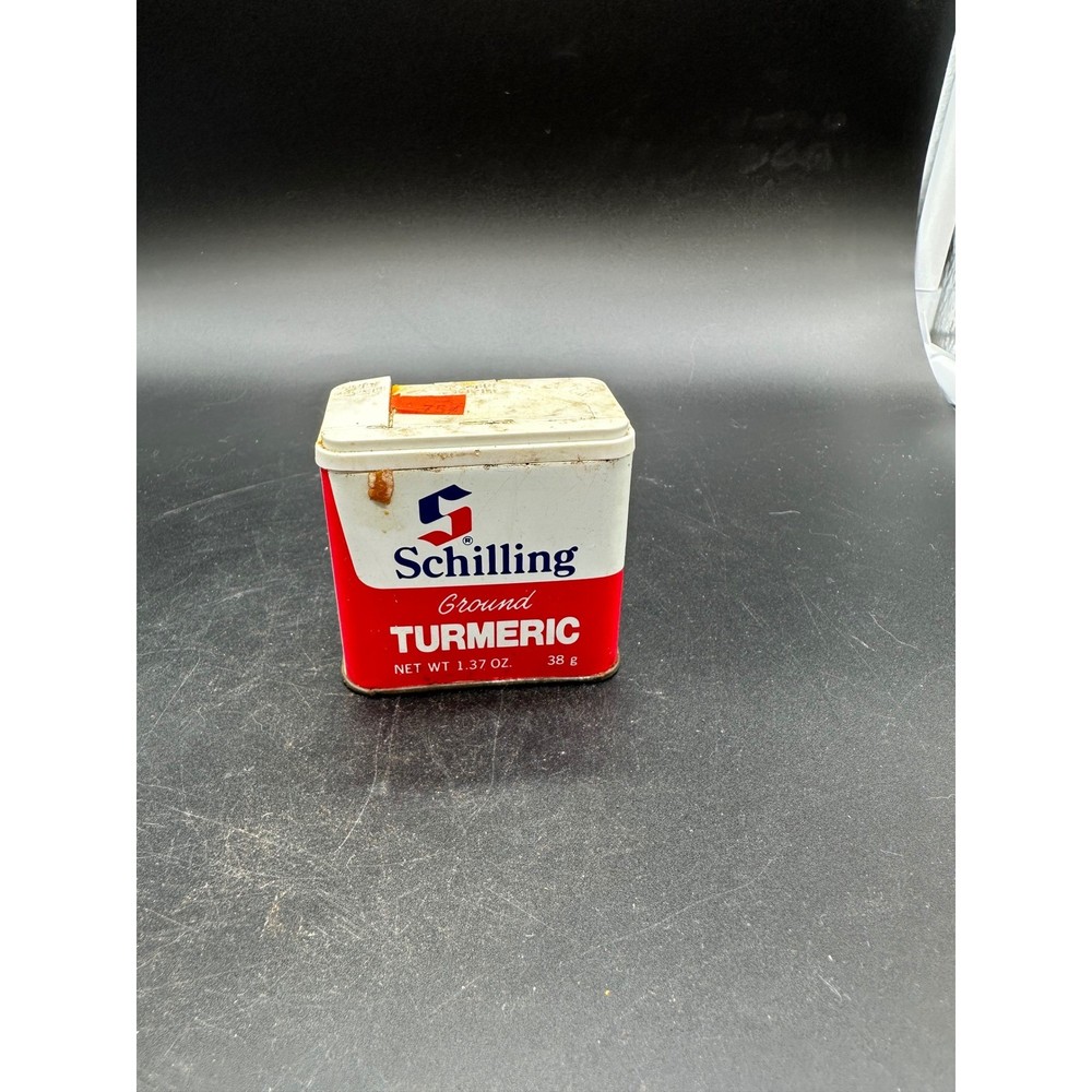 Vintage Schilling Ground Tumeric Tin