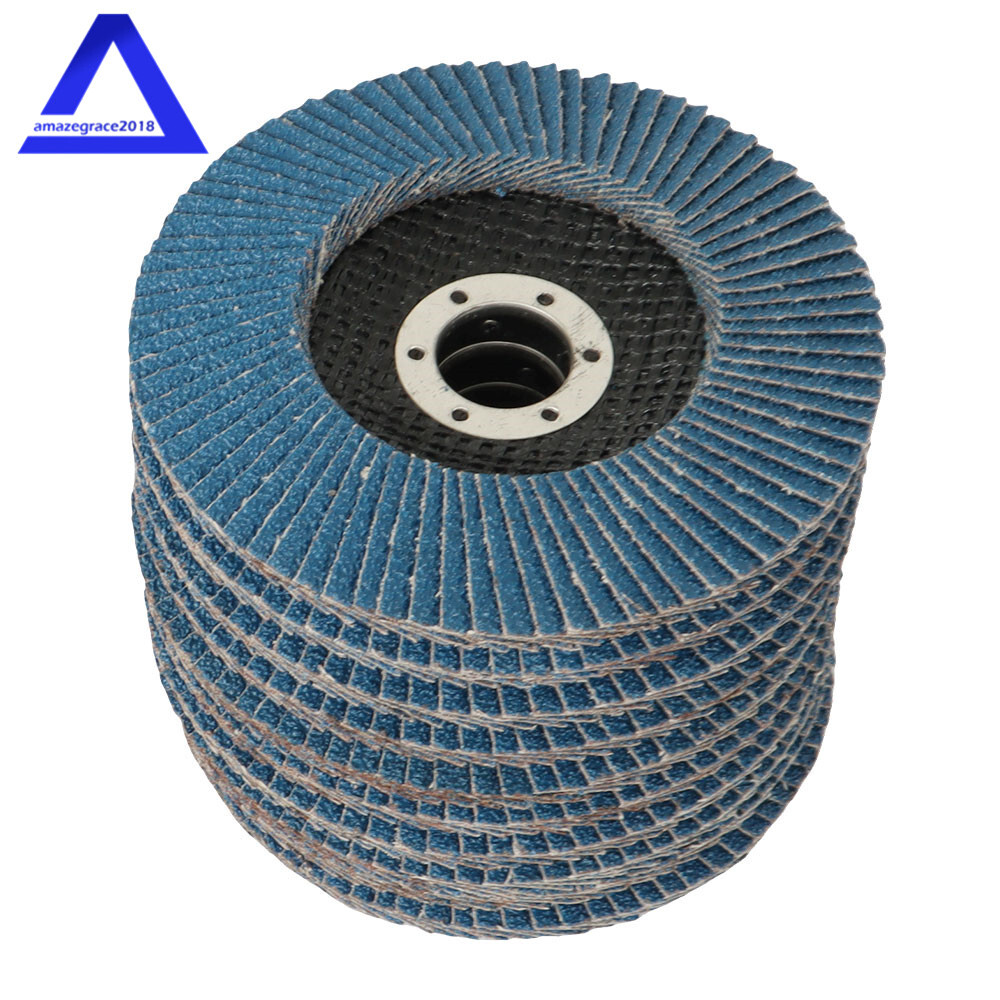 10×Premium Zirconia Flap Disc / Wheel Angle Grinder Sanding Disk 5" 125mm 40Grit